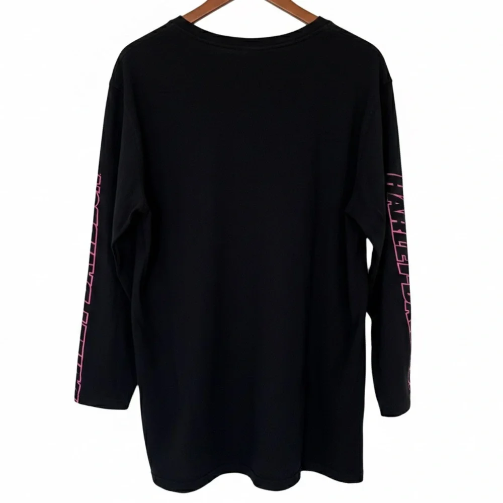 Vtg 2010 Harley Davidson Made in USA Pink Logo Graphic T-Shirt XL Unisex - Picture 4 of 8